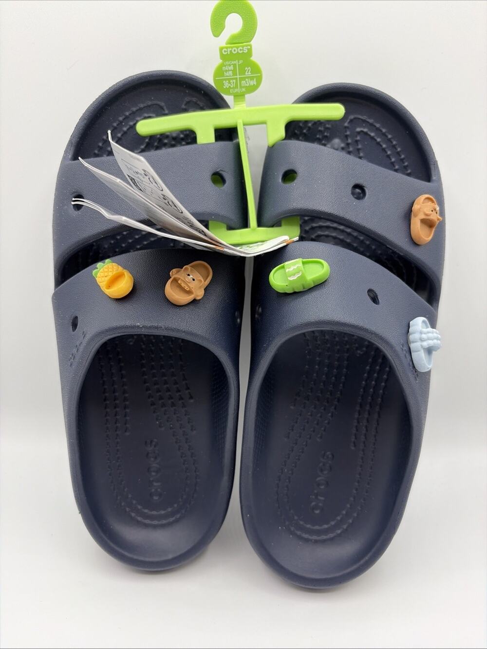 Crocs Classic Sandal V2 Blue 209403-410 2 Straps Shoes Sz M 4 W 6 NWT